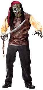 Unbranded Fancy Dress - Adult Halloween Zombie Pirate Costume