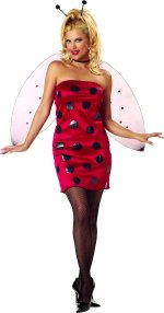 Unbranded Fancy Dress - Adult Lady Bug Costume Large