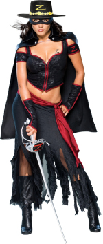 Unbranded Fancy Dress - Adult Lady Zorro Costume