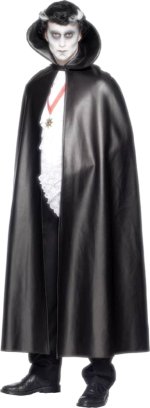 Unbranded Fancy Dress - Adult Leather Look Vampire Cape