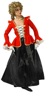 Unbranded Fancy Dress - Adult Marquis Lady Costume -Red/Black Extra Large