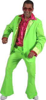 Unbranded Fancy Dress - Adult Mens 70s Suit Green