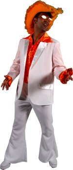 Unbranded Fancy Dress - Adult Mens 70s Suit White