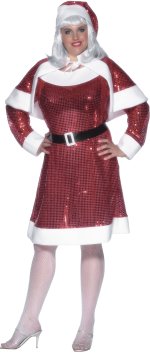 Unbranded Fancy Dress - Adult Miss Sequin Santa Costume (FC)