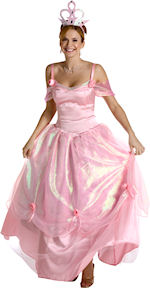 Includes pink princess dress with rose detailing and crown.