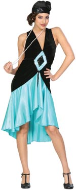 Unbranded Fancy Dress - Adult Puttin`on the Ritz Costume TEAL Extra Small
