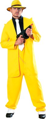 Unbranded Fancy Dress - Adult Yellow Gangster Costume