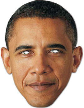 Unbranded Fancy Dress - Barack Obama Cardboard Mask