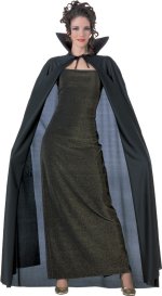 Unbranded Fancy Dress - BLACK Full Length Cape (Unisex)