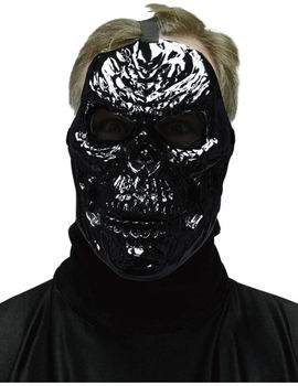 Unbranded Fancy Dress - Black Metal Skull Mask