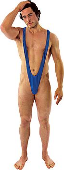 Unbranded Fancy Dress - Borat Mankini Thong Swimsuit (Blue)