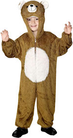 Bear costume with hood.