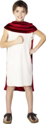 Includes tunic with attached robe.
