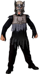 Child dark knight costume includes shirt, trousers and mask.