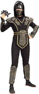 Unbranded Fancy Dress - Child Gold Dragon Warrior Ninja Costume Small