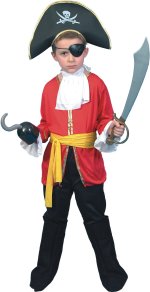 Fancy Dress - Child Pirate Captain Costume Age: 3-5 110cm