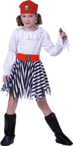 Unbranded Fancy Dress - Child Pirate Girl Costume Small