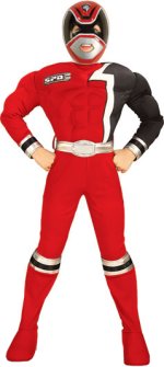 Unbranded Fancy Dress - Child Red Power Ranger Space Patrol Delta Costume
