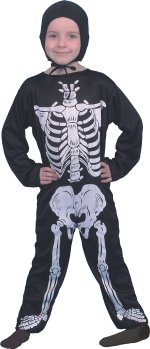 Unbranded Fancy Dress - Child Skeleton Costume Age: 3-5 110cm