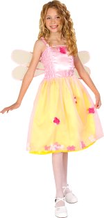 Includes dress with attached wings.