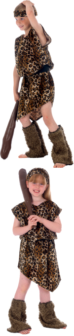 The Child Unisex Cave Dweller Costume includes tunic, headband and boots.