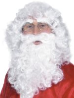 Unbranded Fancy Dress - Giant White Wig and Beard Set