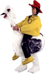 Unbranded Fancy Dress - Luxury Run Around White Emu Mascot Costume