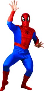 This quality Spiderman costume consists of one piece jumpsuit and 