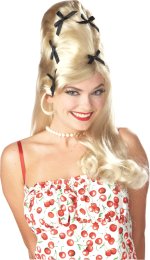 Unbranded Fancy Dress - Miss Beehive Wig - Blonde
