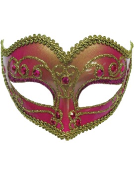 Unbranded Fancy Dress - Pink Masked Ball Mask