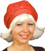 Unbranded Fancy Dress - RED Carnaby Hat and Hair