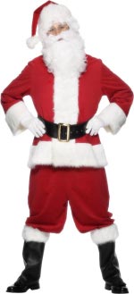 Unbranded Fancy Dress - Santa Suit - Deluxe VELOUR 8 Piece