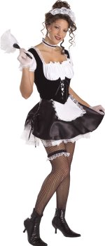 Unbranded Fancy Dress - Satin French Maid Sexy Costume Small