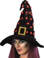 Unbranded Fancy Dress - Witch Hat With 46 Lite-Up Stars