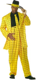Unbranded Fancy Dress - Zoot Suit and Hat Combination (YELLOW)
