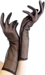 Unbranded Fancy Dress Costumes - 15 Long Fishnet Gloves