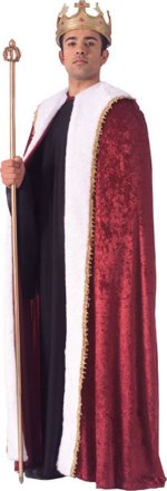 Unbranded Fancy Dress Costumes - Adult Burgundy King` Robe