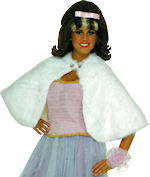 Unbranded Fancy Dress Costumes - Adult Faux Fur 50s Cape WHITE
