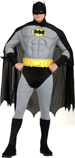 Unbranded Fancy Dress Costumes - Adult Muscle Chest Super Hero Batman GREY (FC)