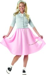 Unbranded Fancy Dress Costumes - Adult Poodle Skirt Pink Extra Large