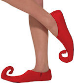 Unbranded Fancy Dress Costumes - Adult Red Suede Elf Shoes Small
