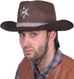Unbranded Fancy Dress Costumes - BROWN Felt Sheriff Cowboy Hat