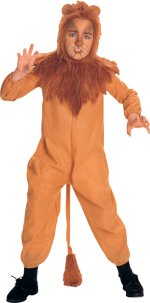 Costume consists of jumpsuit with tail plus plush headpiece and attached collar.