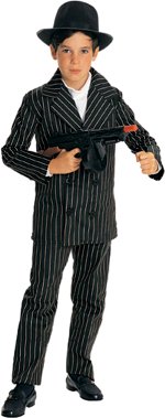 Impersonate Al Capone, Bugsy Malone or The Mob with this fantastic costume consisting of pin-stripe 