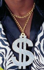 Fancy Dress Costumes - Dollar Sign Necklace
