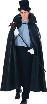Fancy Dress Costumes - Gents 63 Leather Look Cape