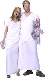 Kit includes grecian toga and headpiece.