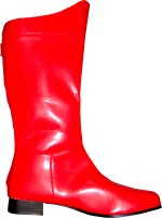 Pair of mens boots with zipper fastening to the inside leg. Ideal as Spiderman boots.