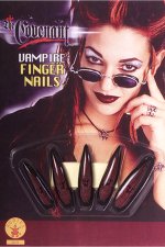 Fancy Dress Costumes - Red Painted Vampiress Finger Nails