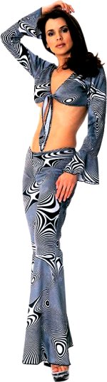 Unbranded Fancy Dress Costumes - Retro Crop Top and Trousers Medium/Large